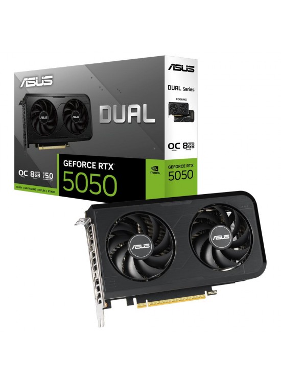 Asus Dual GeForce RTX5050 OC Edition DUAL-RTX5050-O8G-NVIDIA 8GB GDDR6 DLSS 4 128 Bit Ekran Kartı