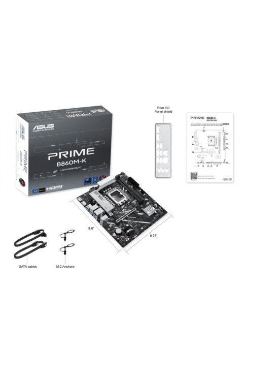 Asus Prıme B860M-K-Intel B860 Soket 1851 DDR5 8800+(OC)MHz mATX Gaming (Oyuncu) Anakart
