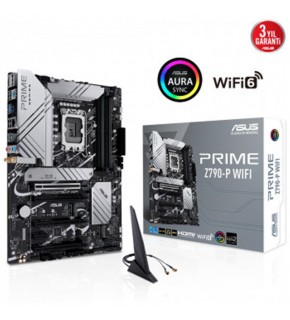 ASUS PRIME Z790-P WIFI INTEL Z790 LGA1700 DDR5 7200 DP HDMI 3X M2 USB3.2 AX WİFİ BT AURA RGB