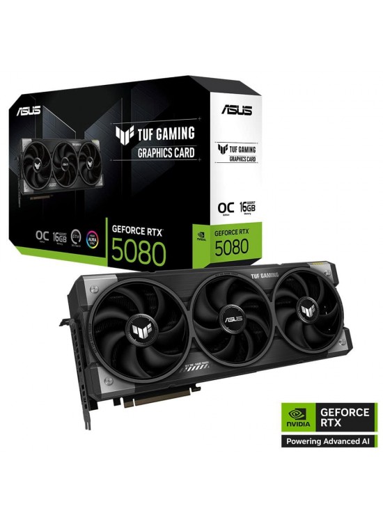 Asus TUF Gaming RTX5080 OC TUF-RTX5080-O16G-GAMING 16GB GDDR7 256 Bit DLSS 4 Gaming Ekran Kartı