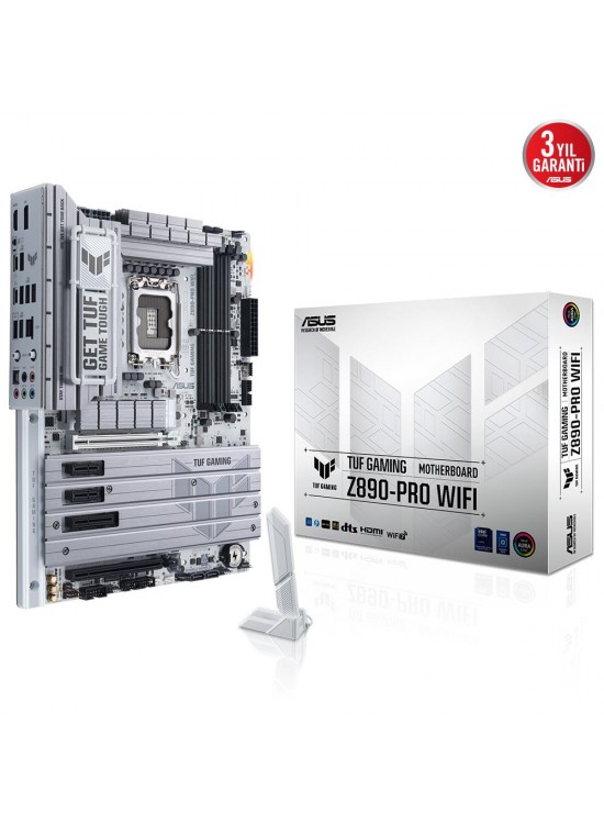Asus Tuf Gaming Z890-PRO WIFI Intel LGA1851 Z890 DDR5 9066+MHz(OC) ATX Gaming (Oyuncu) Anakart Asus Tuf Gaming Z890-PRO WIFI Intel LGA1851 Z890 DDR5 9066+MHz(OC) ATX Gaming (Oyuncu) Anakart