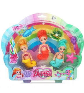 Asya Oyuncak Kartela 3 Lü Deniz Kızı A8339-6021