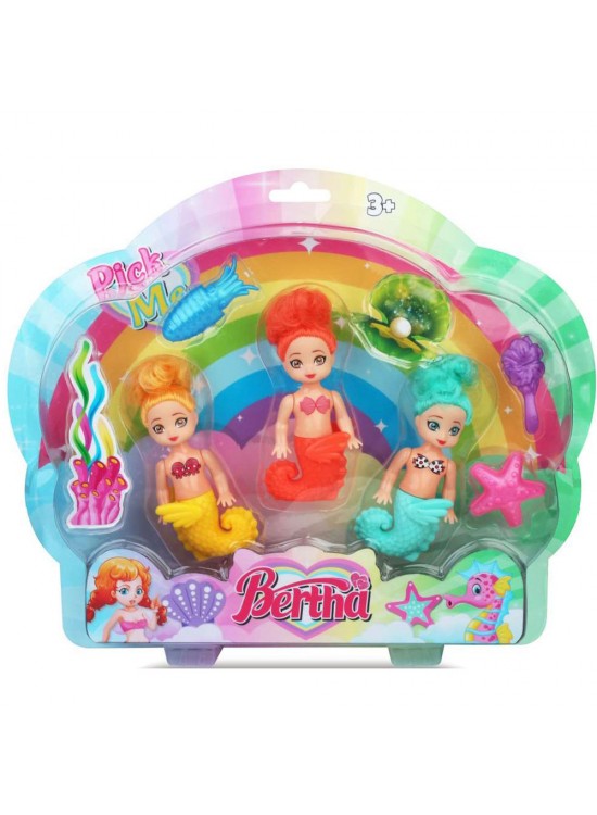 Asya Oyuncak Kartela 3 Lü Deniz Kızı A8339-6021