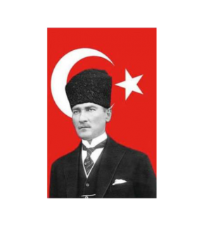 Atatürklü Türk Bayrağı 50X70Cm