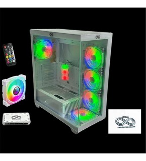 AZTECH AZT201 W 5 x RGB Fan Uzakdan Kumanda Beyaz Akvaryum Gamin Kasa Temper Cam , RGB Switch