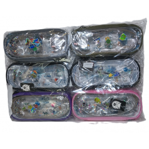 B&D Kalem Çantası Sulu Şeffaf Kapaklı Elips BD-KCS209