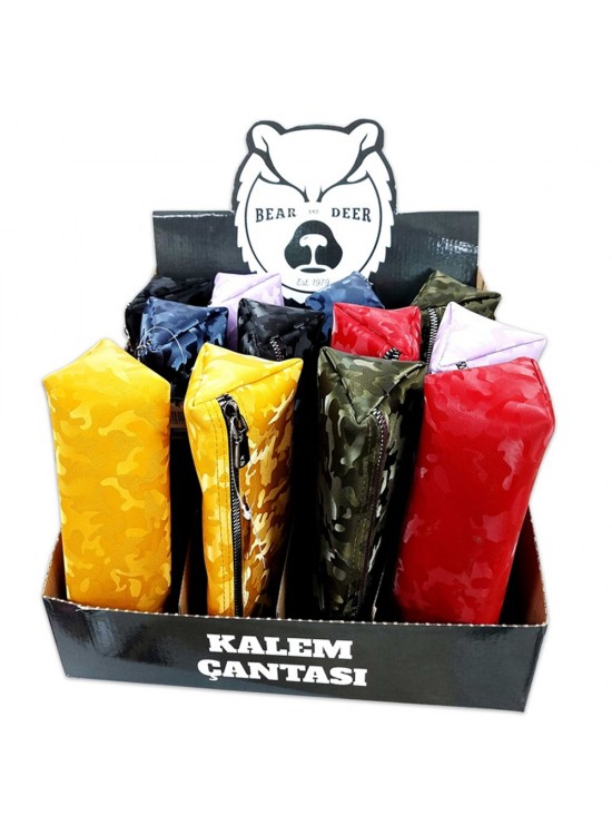 B&D Kalem Çantası Üçgen Suni Deri Kamuflaj Desenli BD-KCS040 B&D Kalem Çantası Üçgen Suni Deri Kamuflaj Desenli BD-KCS040