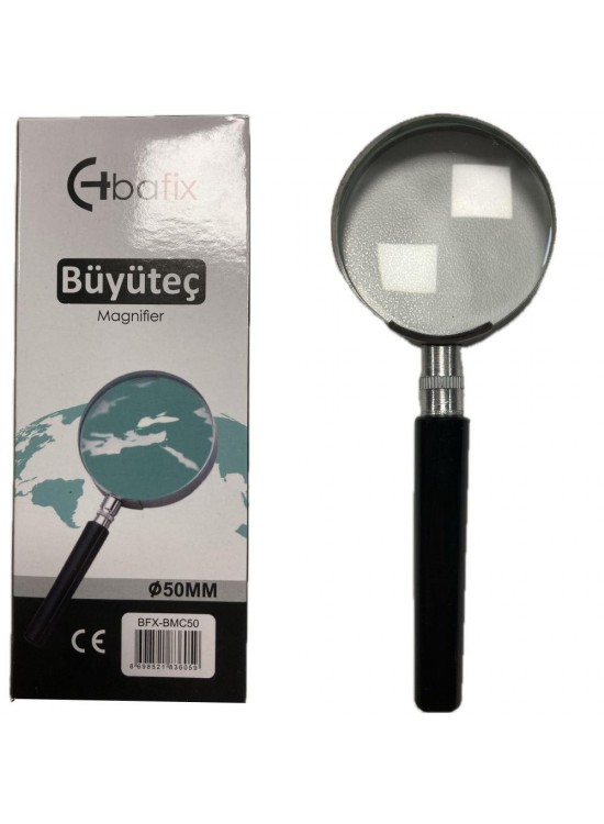 Bafix Büyüteç Cam Metal Çerçeveli 50 MM BFX-BMC50 Bafix Büyüteç Cam Metal Çerçeveli 50 MM BFX-BMC50