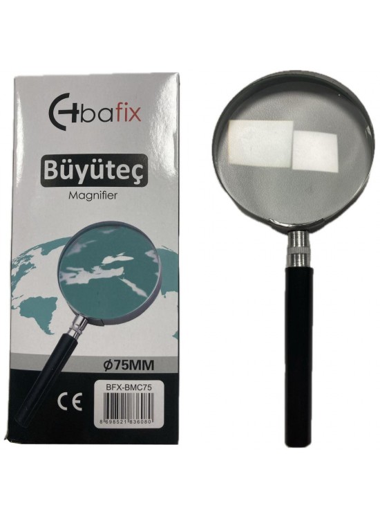Bafix Büyüteç Cam Metal Çerçeveli 75 MM BFX-BMC75 (1 Adet) Bafix Büyüteç Cam Metal Çerçeveli 75 MM BFX-BMC75 (1 Adet)