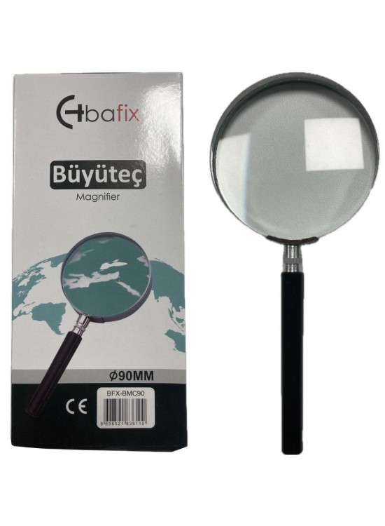 Bafix Büyüteç Cam Metal Çerçeveli 90 MM BFX-BMC90 Bafix Büyüteç Cam Metal Çerçeveli 90 MM BFX-BMC90