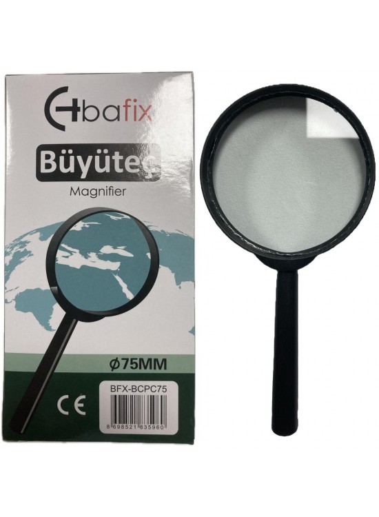 Bafix Büyüteç Cam Plastik Çerçeveli 75 MM BFX-BCPC75 Bafix Büyüteç Cam Plastik Çerçeveli 75 MM BFX-BCPC75