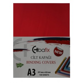 Bafix Cilt Kapağı Plastik Opak A3 160 MIC Kırmızı (1 Adet)
