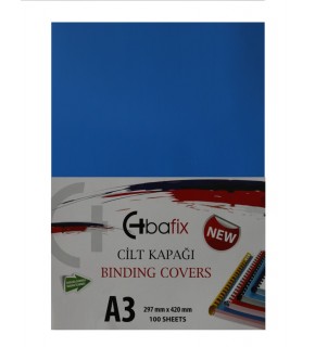 Bafix Cilt Kapağı Plastik Opak A3 160 MIC Mavi (1 Adet)