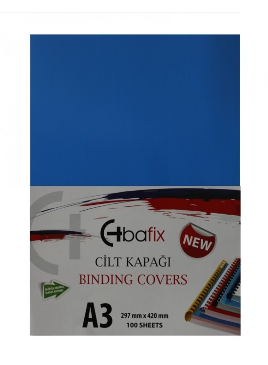 Bafix Cilt Kapağı Plastik Opak A3 160 MIC Mavi (1 Adet) Bafix Cilt Kapağı Plastik Opak A3 160 MIC Mavi (1 Adet)
