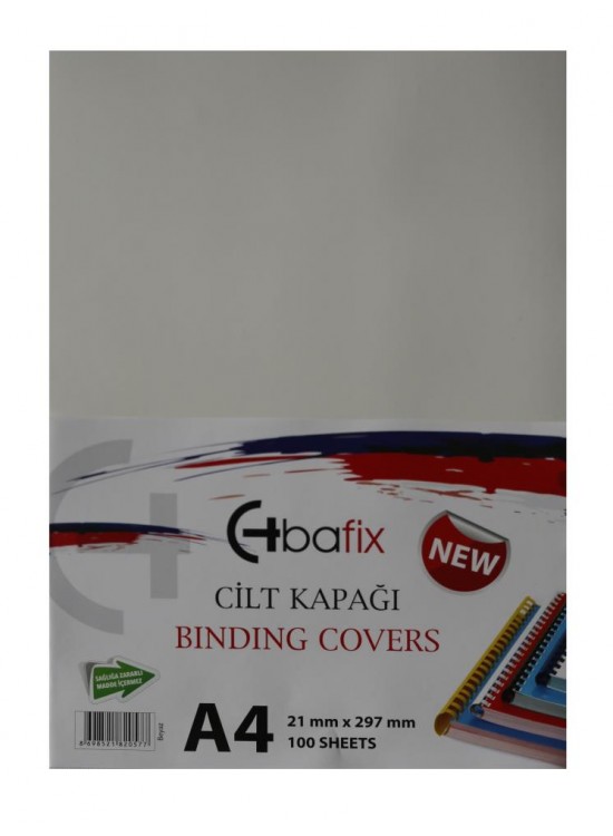 Bafix Cilt Kapağı Plastik Opak A4 160 MIC Beyaz (1 Adet) Bafix Cilt Kapağı Plastik Opak A4 160 MIC Beyaz (1 Adet)