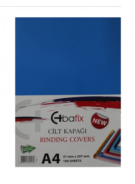 Bafix Cilt Kapağı Plastik Opak A4 160 MIC Mavi (1 Adet)