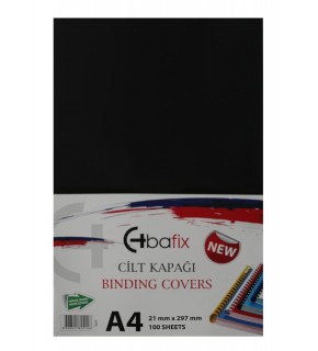 Bafix Cilt Kapağı Plastik Opak A4 160 MIC Siyah (1 Adet)