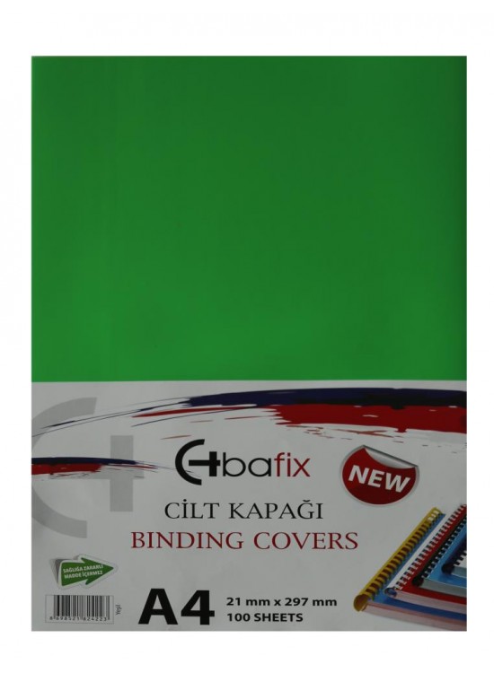 Bafix Cilt Kapağı Plastik Opak A4 160 MIC Yeşil (1 Adet) Bafix Cilt Kapağı Plastik Opak A4 160 MIC Yeşil (1 Adet)