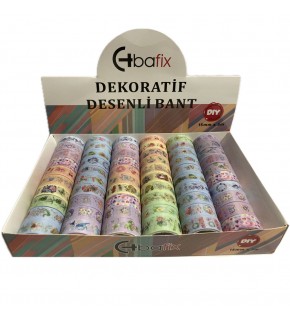Bafix Desenli Bant Dekoratif 15 MM x 3 MT 60 LI BFX-DEB0005