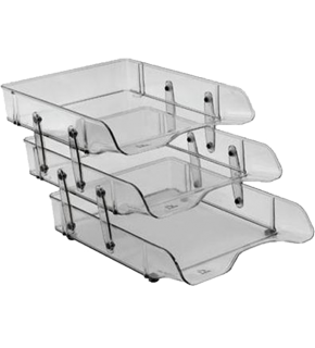 Bafix Evrak Rafı Hareketli Plastik 3 LÜ Şeffaf BFX 333