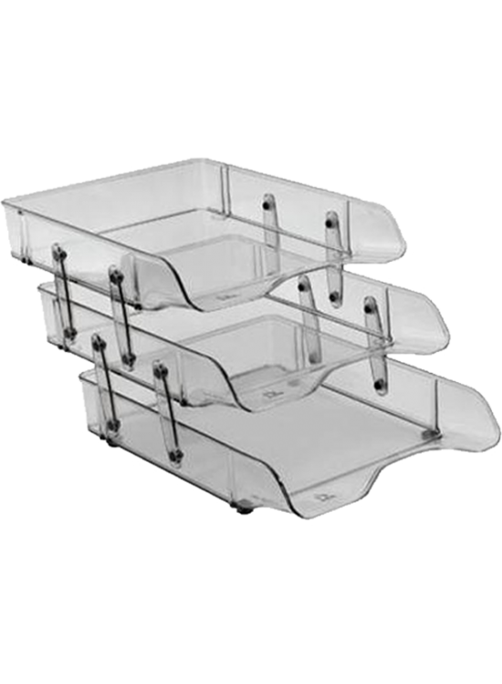 Bafix Evrak Rafı Hareketli Plastik 3 LÜ Şeffaf BFX 333