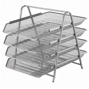 Bafix Evrak Rafı Metal Perforeli 4 Lü Siyah BFX-MER9206G