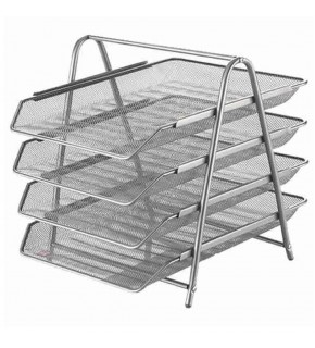 Bafix Evrak Rafı Metal Perforeli 4 Lü Siyah BFX-MER9206G