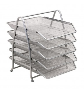 Bafix Evrak Rafı Metal Perforeli 5 Li Gri BFX-MER9207G