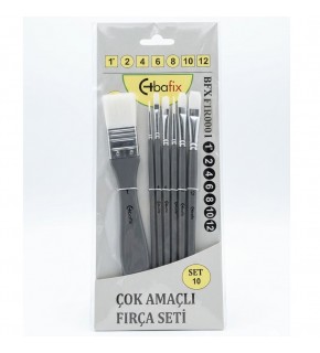 Bafix Fırça Seti Set-10 gri (1,2,4,6,8,10,12)7 li Bfx-Fır0001