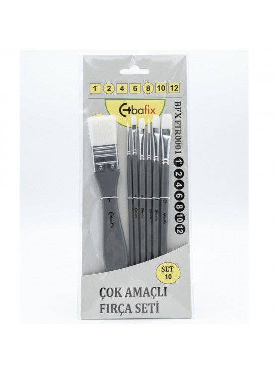 Bafix Fırça Seti Set-10 gri (1,2,4,6,8,10,12)7 li Bfx-Fır0001