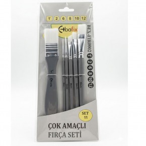 Bafix Fırça Seti Set-11 gri (1,2,6,8,10,12) 6 lı Bfx-Fır0002