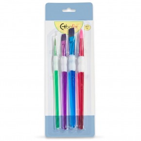 Bafix Fırça Seti Set-13 şeffaf renkli 4 lü Bfx-Fır0004