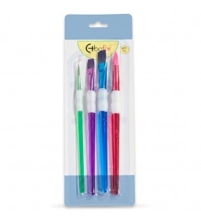 Bafix Fırça Seti Set-13 şeffaf renkli 4 lü Bfx-Fır0004
