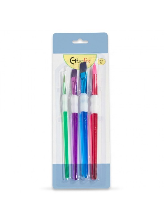 Bafix Fırça Seti Set-13 şeffaf renkli 4 lü Bfx-Fır0004