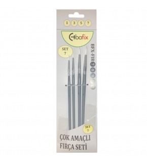 Bafix Fırça Seti Set-7 sap gri (1-3-5-7) 4 lü Bfx-Fır70907