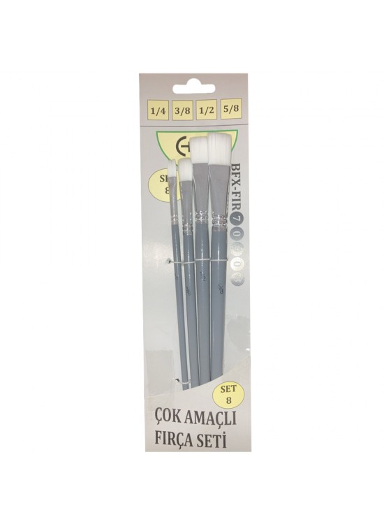 Bafix Fırça Seti Set-8 gri (1/4,3/8,1/2,5/8) 4 lü Bfx-Fır70908 Bafix Fırça Seti Set-8 gri (1/4,3/8,1/2,5/8) 4 lü Bfx-Fır70908