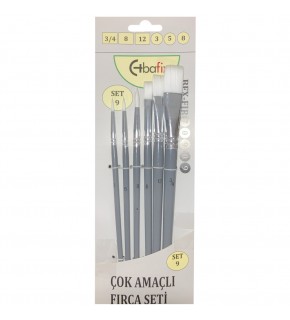 Bafix Fırça Seti Set-9 gri (3/4,8,12,3,5,8) 6 lı Bfx-Fır70909