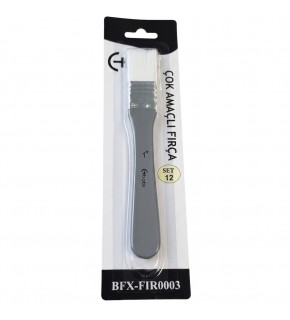 Bafix Fırça Tekli Set-12 sap gri genel kul Bfx-Fır0003