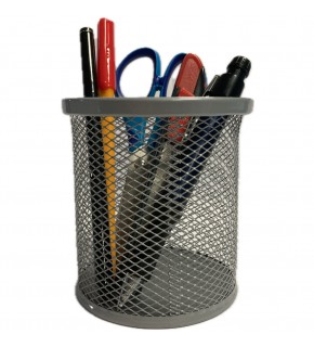 Bafix Kalemlik Metal Perforeli Silindir Silver BFX-MMK802G (1 Adet)