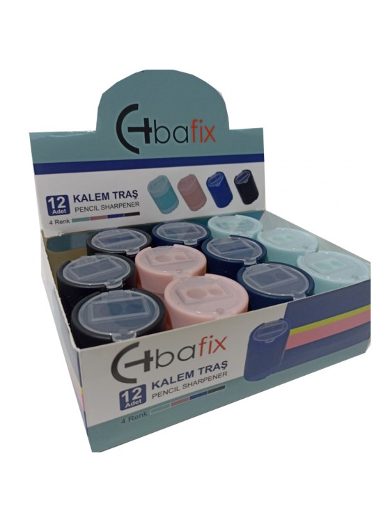 Bafix Kalemtraş Çift Delikli Kapaklı TS8142 (1 Adet)