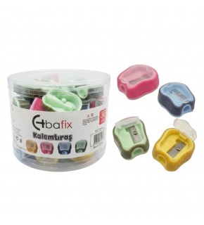 Bafix Kalemtıraş Kapaklı Pls. Kavanoz BFX-TS003B (1 Adet)