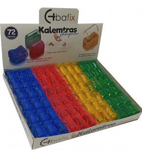 Bafix Kalemtraş Plastik Tek Bölmeli Kapaklı Ts801 (1 Adet)