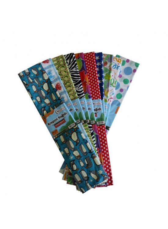 Bafix Krapon Kağıt 50x200 CM Karışık Renk Desenli (1 Adet)