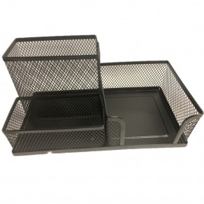 Bafix Masa Üstü Organizer Kalemlik Metal Perforeli 3 Bölmeli Siyah BFX-MMK805S