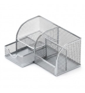 Bafix Metal Kalemlik 4 Bölmeli Gri Mmk7023G