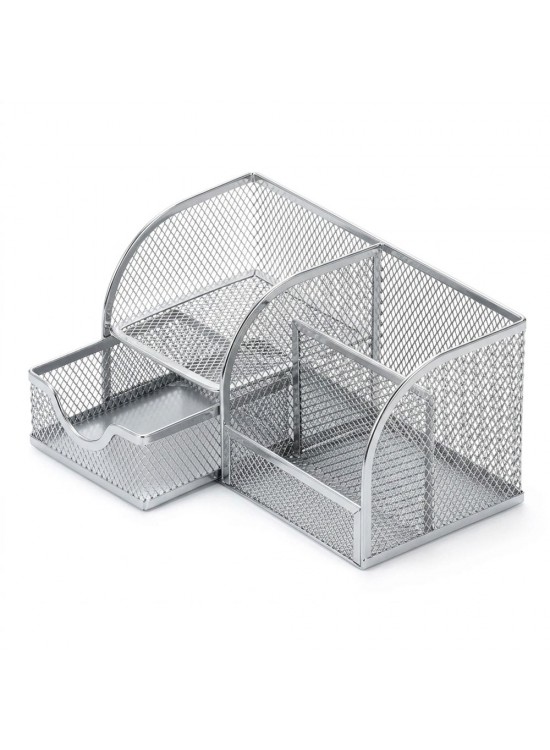 Bafix Metal Kalemlik 4 Bölmeli Gri Mmk7023G