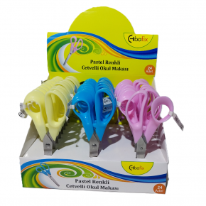 Bafix Okul Makası Cetvelli 13 Cm Pastel Renk BFX-SA0498 (1 Adet)