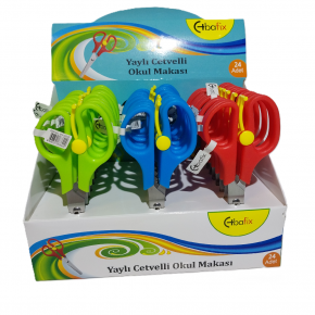 Bafix Okul Makası Cetvelli Yaylı 13,3 Cm BFX-SA2025 (1 Adet)