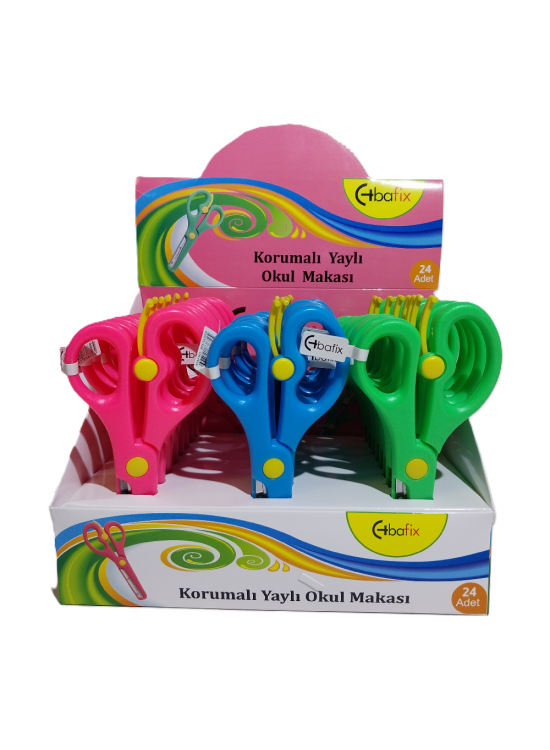 Bafix Okul Makası Korumalı Yaylı 13,5 Cm BFX-SA2050 (1 Adet)
