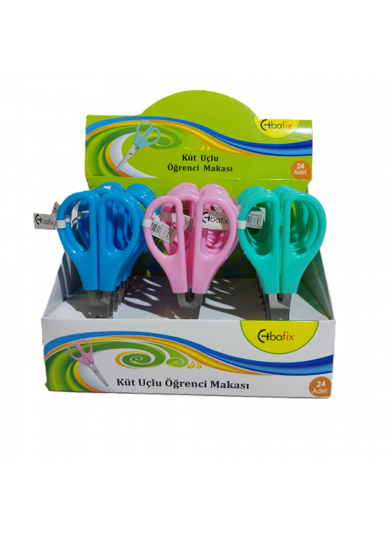 Bafix Okul Makası Küt Uçlu 13,5 Cm BFX-SA3450 (1 Adet)